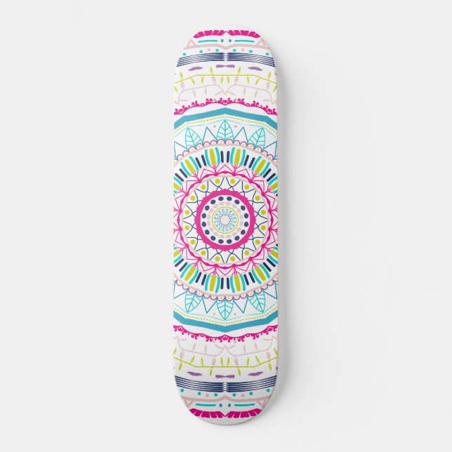 Skateboard mandala coloré (Recto)