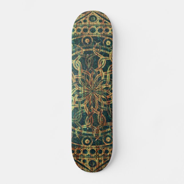 Skateboard Mandala d'éternité patiné (Recto)