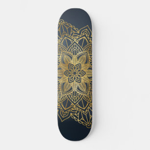 Skateboard Mandala d'or