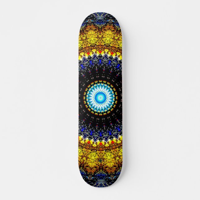 Skateboard Mandala éclaboussé (Devant)