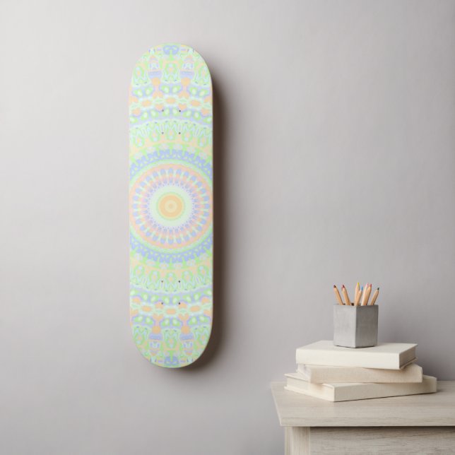 Skateboard Mandala Hippie Coloré Groovy  (Art mural)