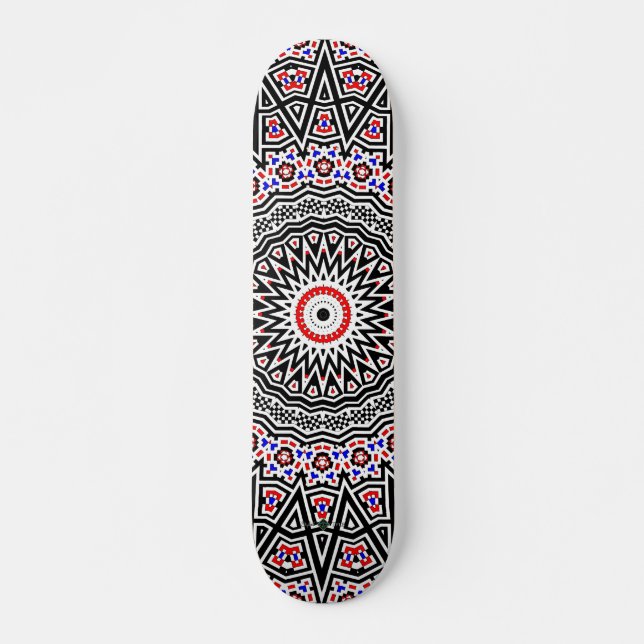 Skateboard Mandala Mosaïque (Devant)