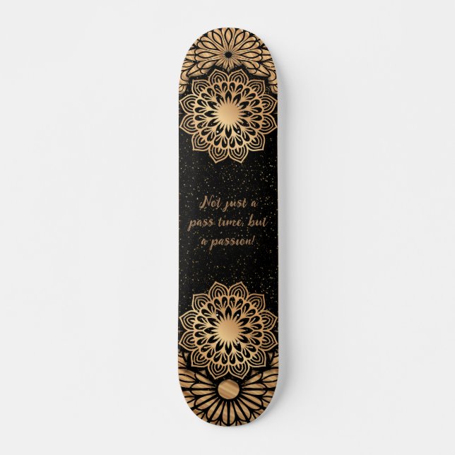 Skateboard Mandala Motif et devis tendance (Devant)