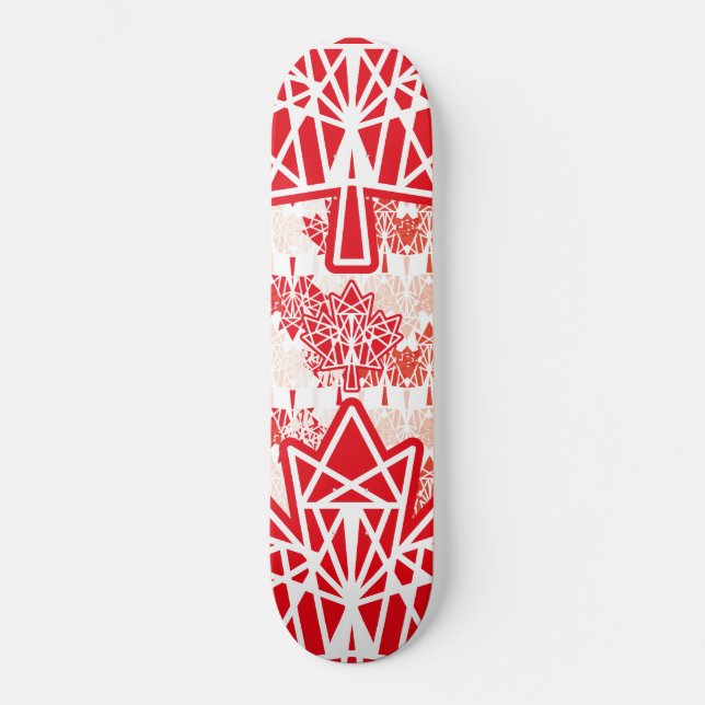 SKATEBOARD MAPLE MADE WITH TRIANGLES CANADA FLAG BY MASANSER (Recto)