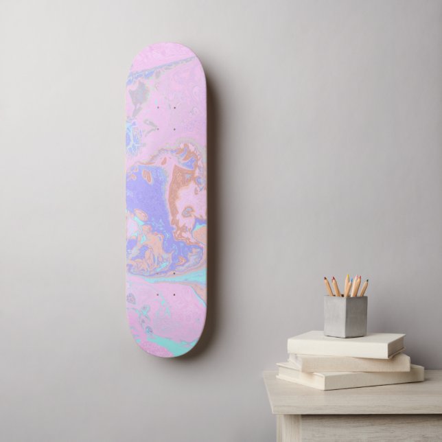 Skateboard Marbre Abstrait (Art mural)