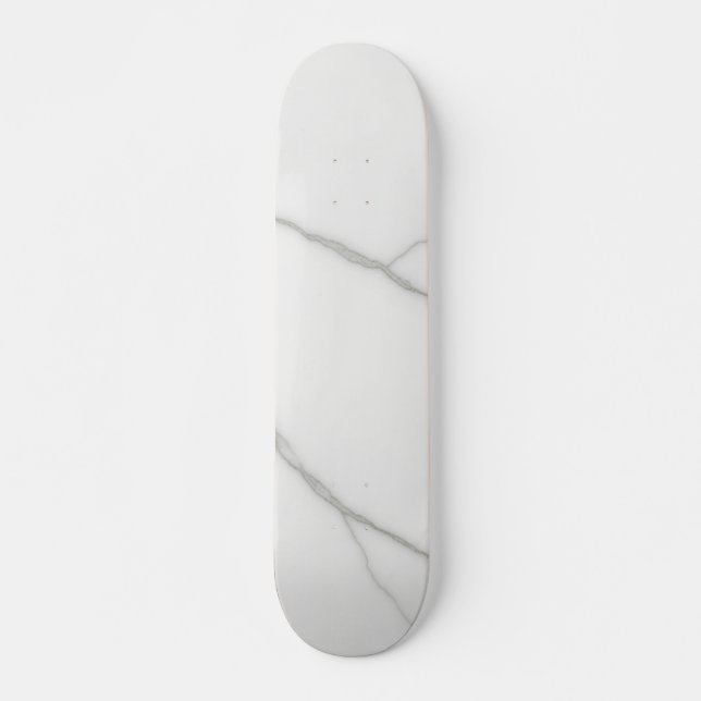 Skateboard Marbre Blanc (Devant)