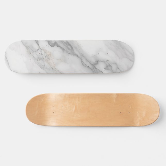 Skateboard Marbre Blanc (Horz)