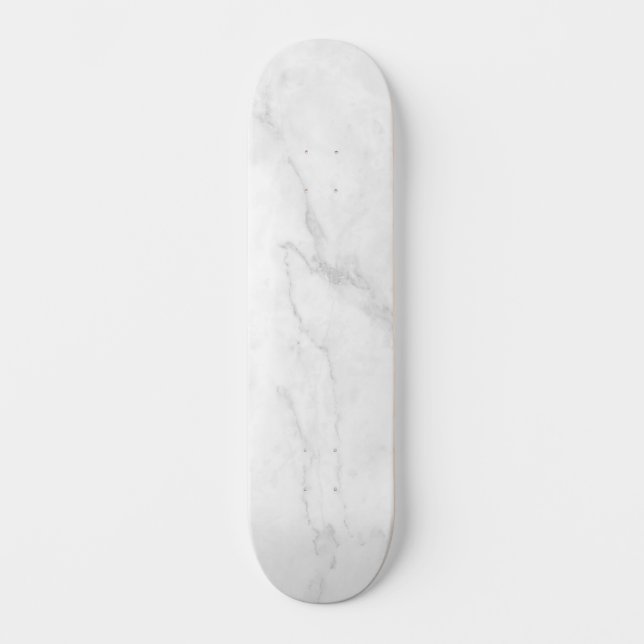 Skateboard Marbre Blanc Moderne (Recto)