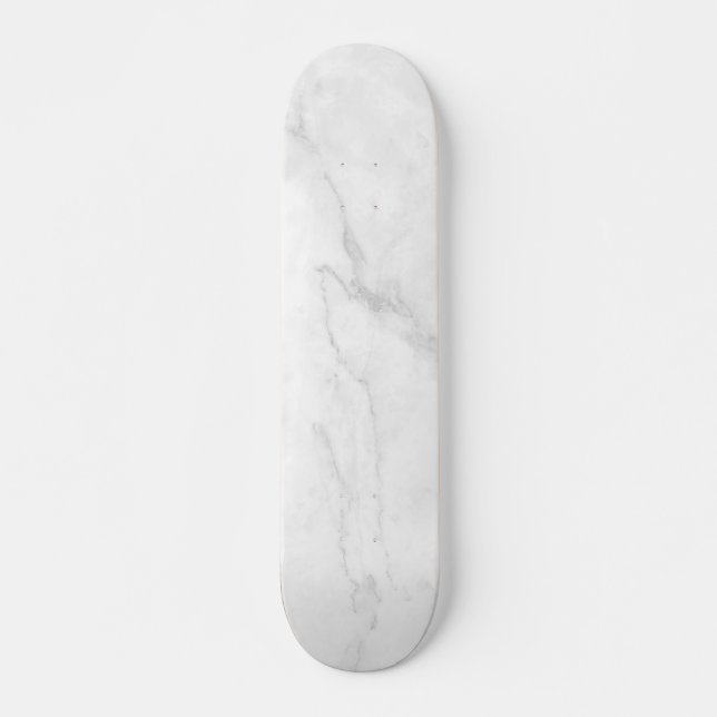 Skateboard Marbre Blanc Moderne (Devant)