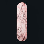 Skateboard Marbre blanc stone tendance - Rose<br><div class="desc">Pierre Marbre blanc branchée</div>