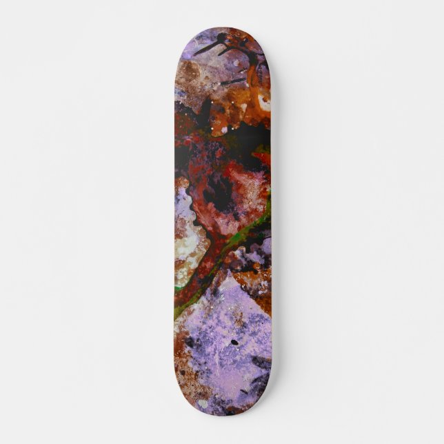 Skateboard Marbre de la géode cristalline du quartz de feu Ab (Devant)