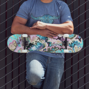 Skateboard Marbre fractal