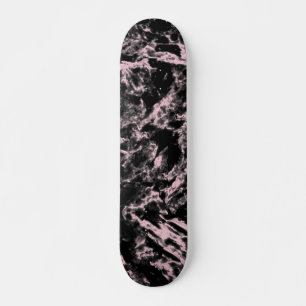 Skateboard Marbre rose et noir