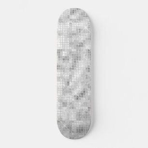 Skateboard Marbre sarcelle blanc Élégance classique Glamour