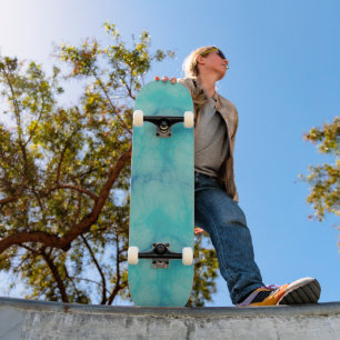 Skateboard Marbre turquoise