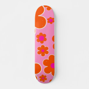 Skateboard Marché aux fleurs Amsterdam Fleurs rétro rose oran