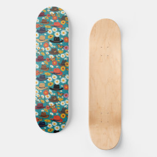 Skateboard Marguerites Casquettes Cowboy Et Papillons Monarqu