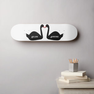 Skateboard Mariage gothique embrasser les cygnes noirs noms p