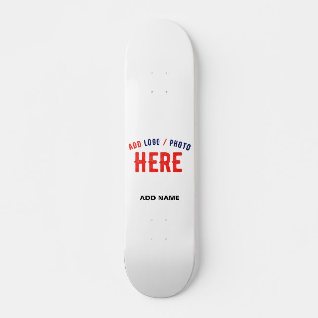 SKATEBOARD MARQUE BLANCHE MODERNE ET PERSONNALISABLE VÉRIFIÉE (Devant)