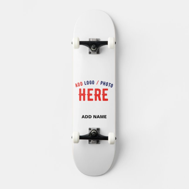 SKATEBOARD MARQUE BLANCHE MODERNE ET PERSONNALISABLE VÉRIFIÉE (Recto)