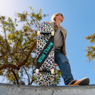Skateboard Marque Dd Empreinte de léopard couleur sauvage