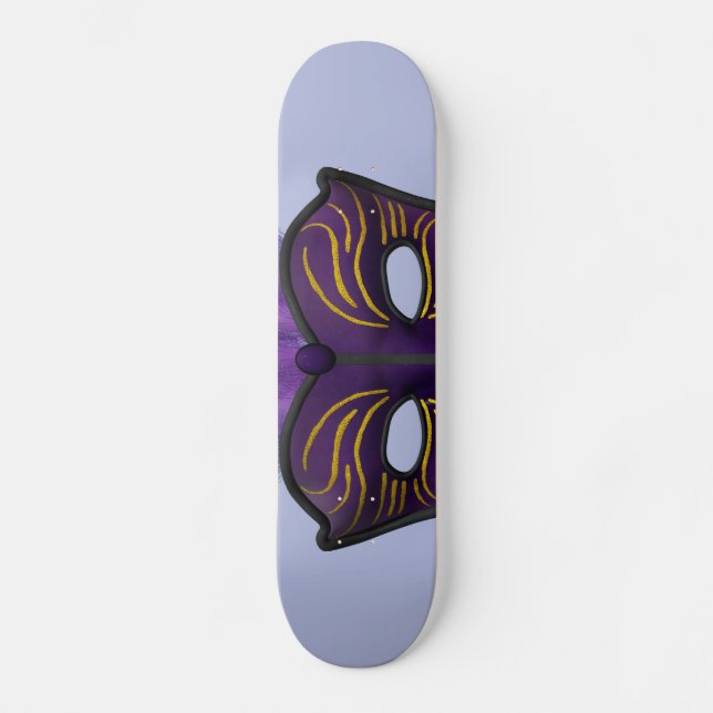 Skateboard Masque de mascarade violet pour la fête du carnava (Recto)