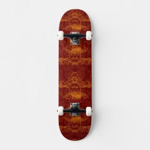 Skateboard Masque de visage chinois traditionnel jaune mignon