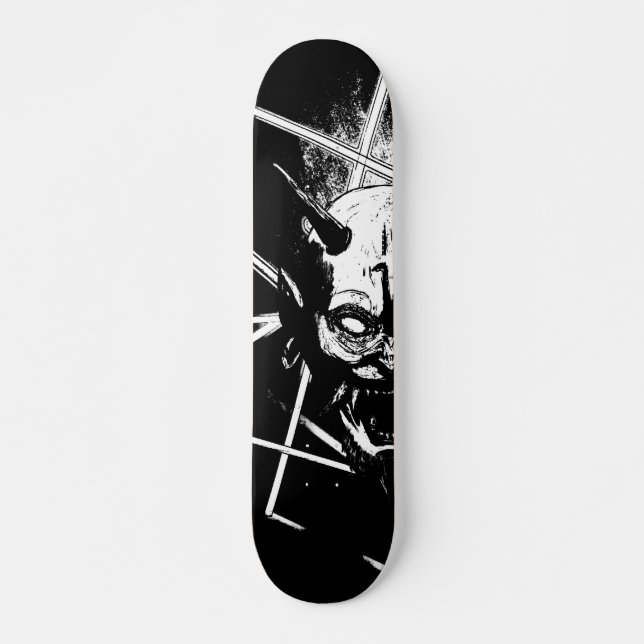 Skateboard Masque Hannya 8189 - Variant - Noir & Blanc - Gauc (Devant)