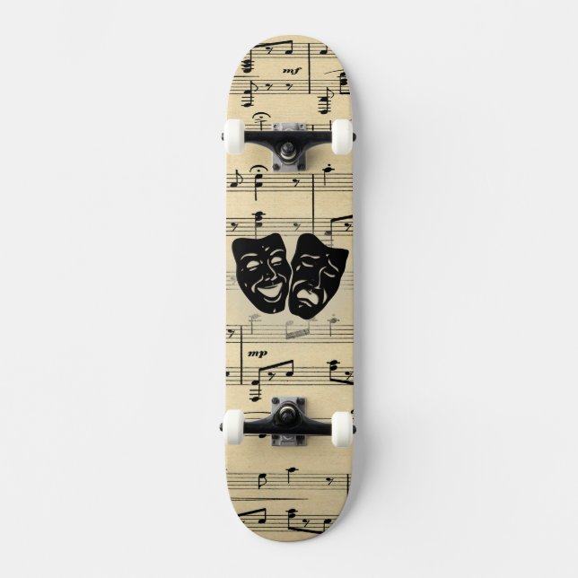 Skateboard Masques de théâtre et musique ancienne (Recto)