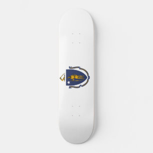Skateboard Massachusetts State Flag