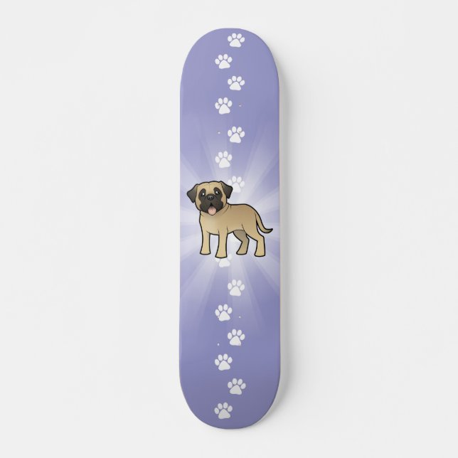 Skateboard Mastiff/Bullmastiff de bande dessinée (Devant)