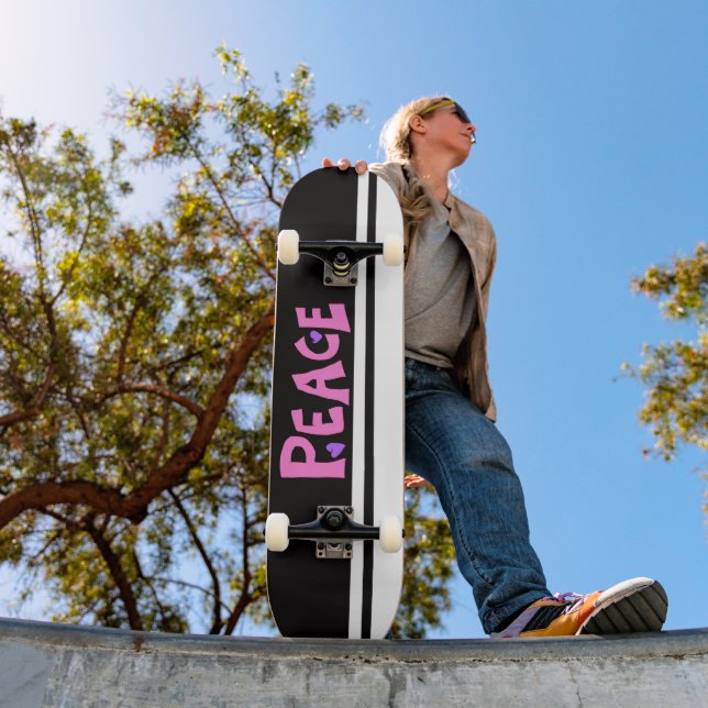 Skateboard MAZIPOODLES Peace Pink (Extérieur 1)