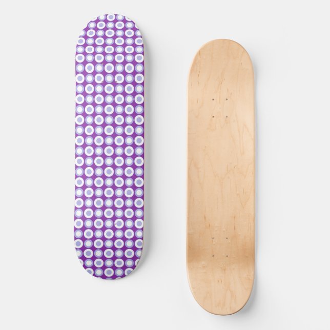 Skateboard Mazipoodles Polka Dot Donuts - Lavande Violette (Recto)