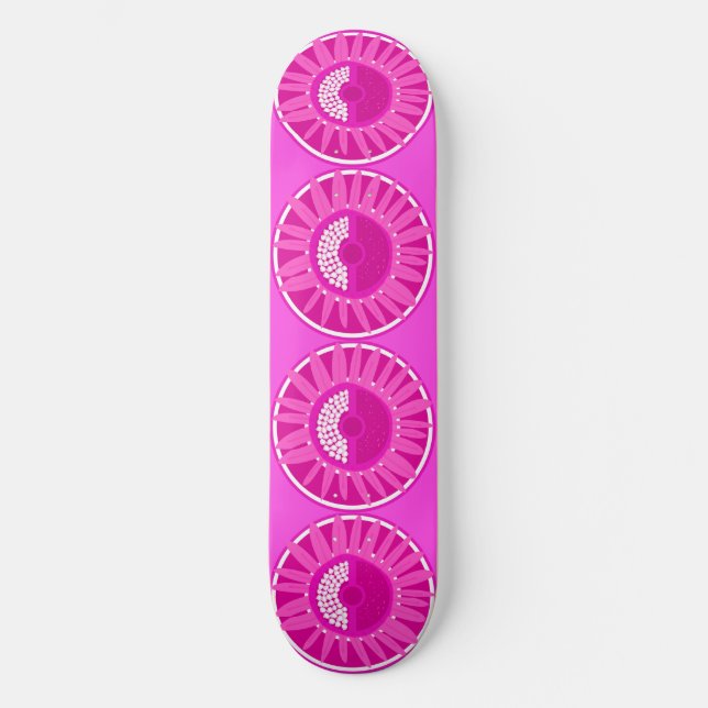 Skateboard Mazipoodles Sunflower Sunshine : rose (Recto)