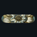 Skateboard Médaillon floral orné sur Arrière - plan bleu clai<br><div class="desc">Un arrière - plan bleu clair sert d'accent à ce tableau orné de médaillons floraux de Vision Studio. Des couches de feuilles multiplient la beauté de la fleur,  lui donnant une qualité très nature. Achetez-le aujourd'hui et laissez-le fleurir dans votre maison!</div>