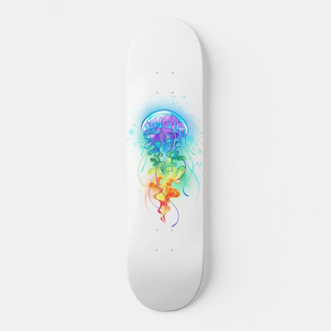 Skateboard Méduse arc-en-ciel (Recto)