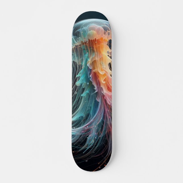 Skateboard méduse marine/plage/côtière (Devant)