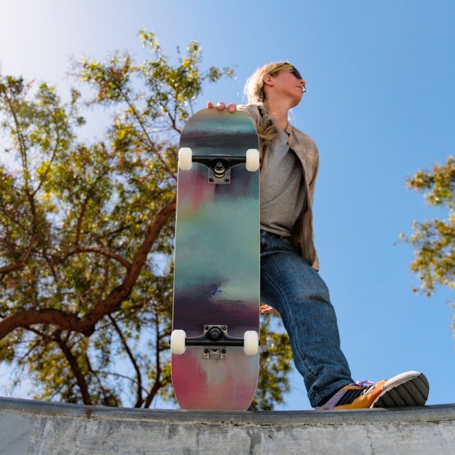 Skateboard Mélange abstrait coloré foncé (Extérieur 1)