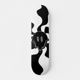 Skateboard Melt de sourire - Noir et Blanc