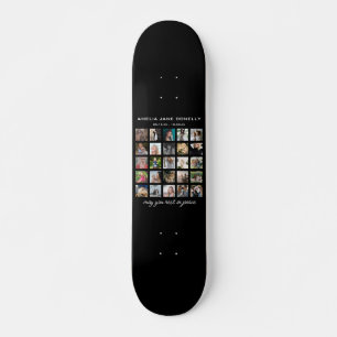 Skateboard Mémorial moderne de collage de 25 photos
