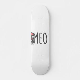 Skateboard Meow cat - Choisissez la couleur arrière - plan