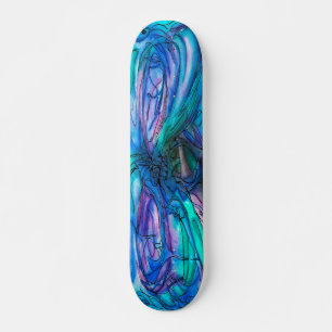 Skateboard Mère Nature Fairy Tree aquarelle peinture