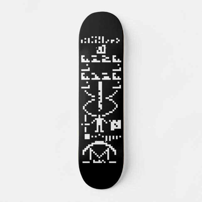 Skateboard Message binaire Arecibo 1974 (Recto)