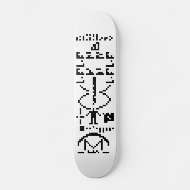 Skateboard Message binaire Arecibo 1974 (Recto)