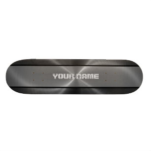 Skateboard Métal brillant gris 2 d'acier inoxydable