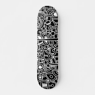 Skateboard Métropole III - Blanc sur le noir