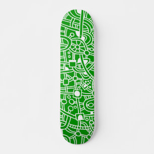 Skateboard Metropolis II - Blanc sur vert