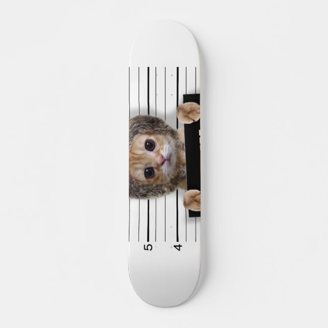 Skateboard Mignonne chat mauvais garçon (Devant)