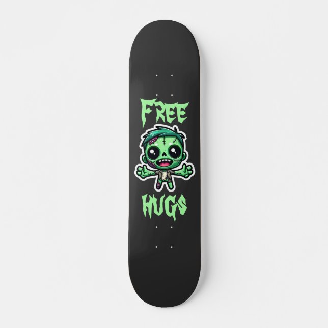 Skateboard Mignonne, drôle de zombie (Devant)