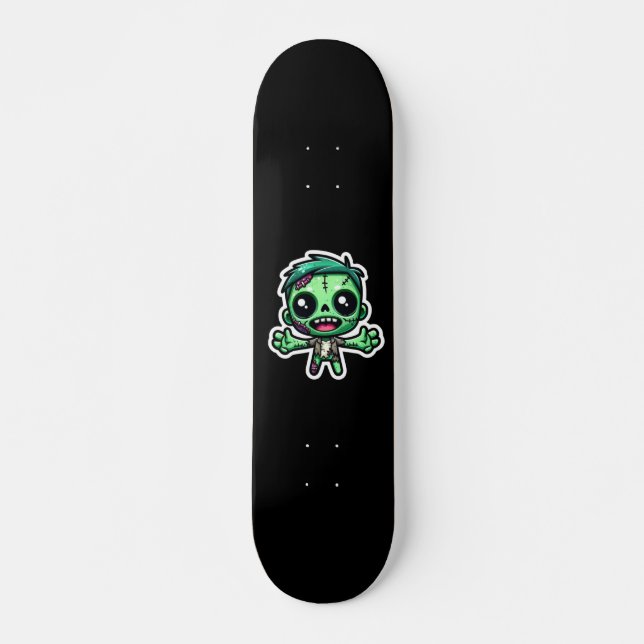 Skateboard Mignonne, drôle de zombie (Devant)